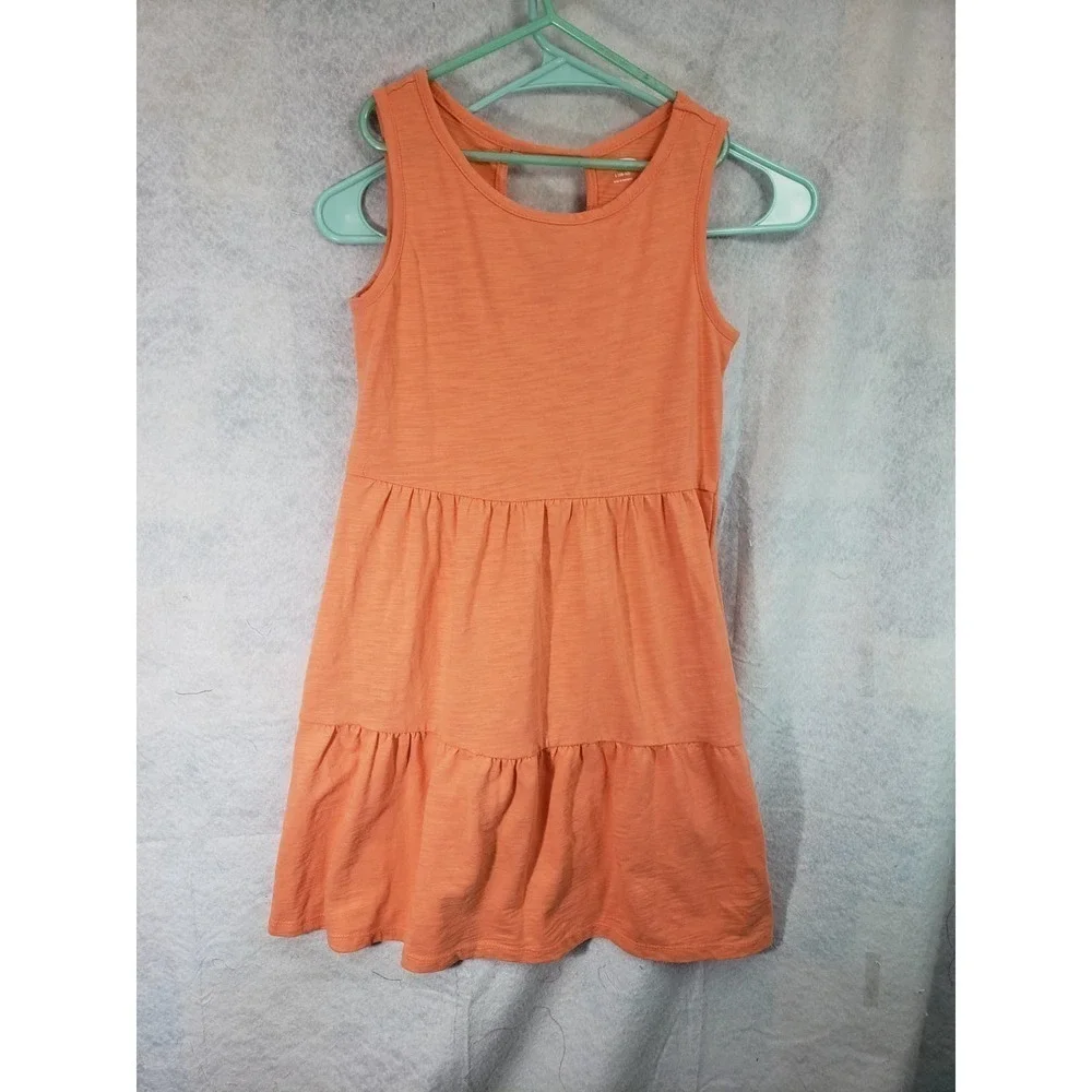 Old Navy Girls Lg (10/12) Peachy pink sleeveless dress.